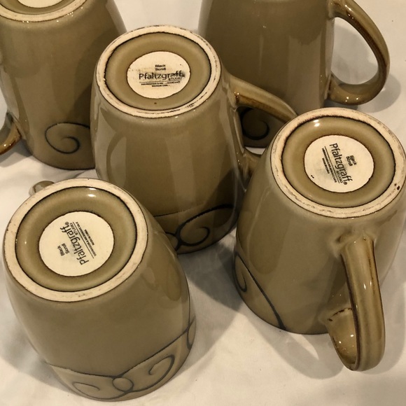5 ea. Mug Black Scroll by PFALTZGRAFF - Picture 6 of 7